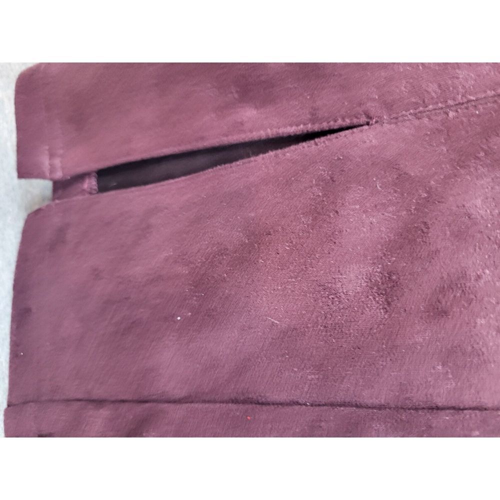 Avec Les Filles Leggings Faux Suede Maroon Pants XS Slit Ankle Anthropology - Picture 7 of 10